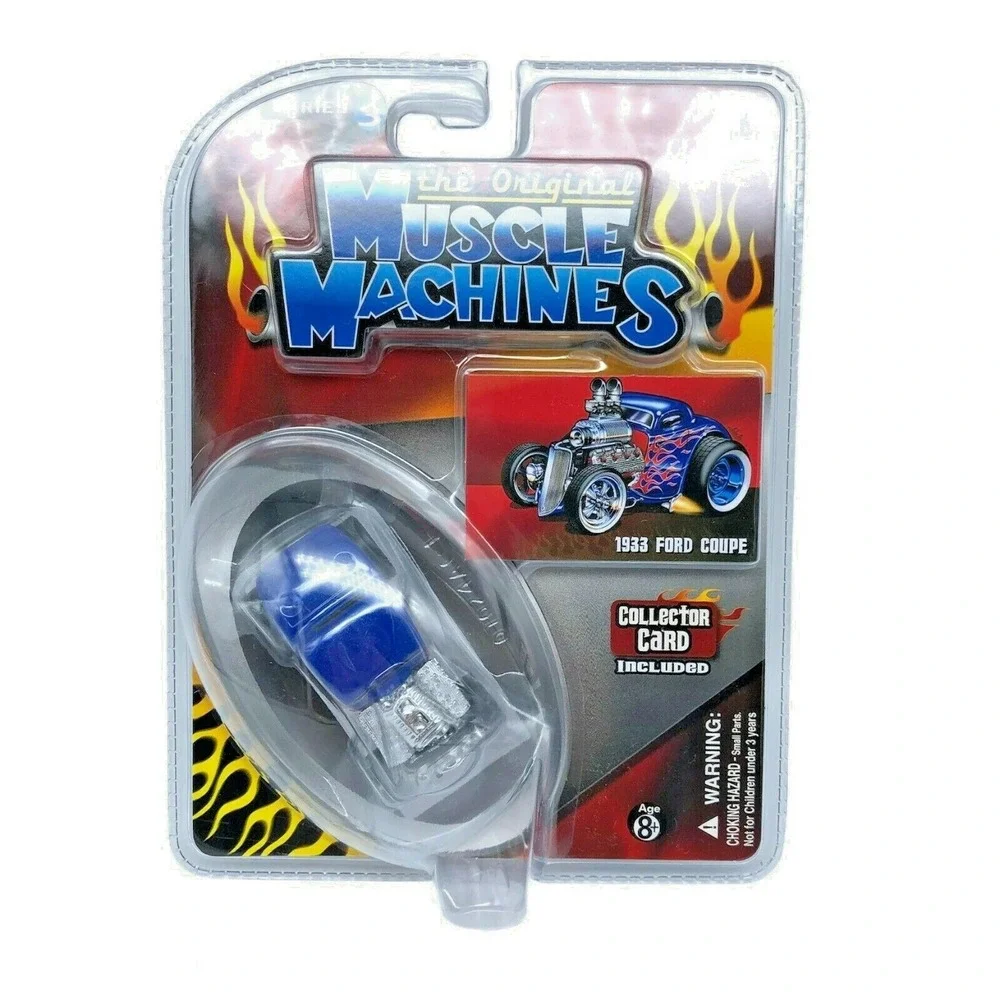 The Original Muscle Machines 1933 '33 Ford Coupe Car Blue Diecast 1/64 Series #3